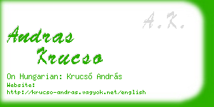 andras krucso business card