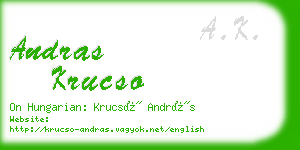 andras krucso business card